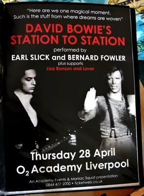 Earl Slick Does David Bowie Station To Station - A3 Poster-liverpoolapr 282016 • £10.99