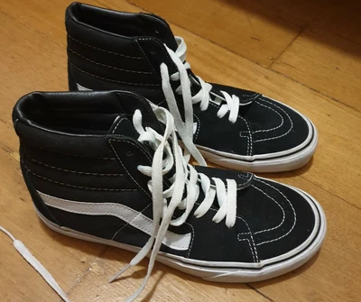 $25 • Buy VANS ~ Sz 7 New! Black & White Hi Top Sneakers