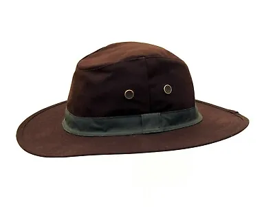 £14.99 • Buy Brand New Men's Brown Wax Cotton Outdoor Bush Showerproof Fishing Hat Delamere