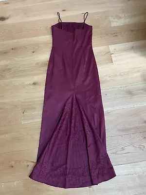 YVE London Vintage Purple Beaded Prom Dress Evening Dress Xmas Party S (Chico) • £34.99