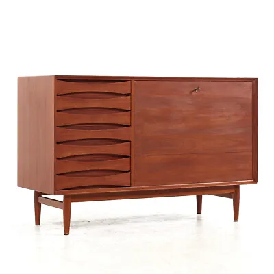 Arne Vodder For Sibast Mid Century Danish Teak Drop Front Bar Credenza • $6447