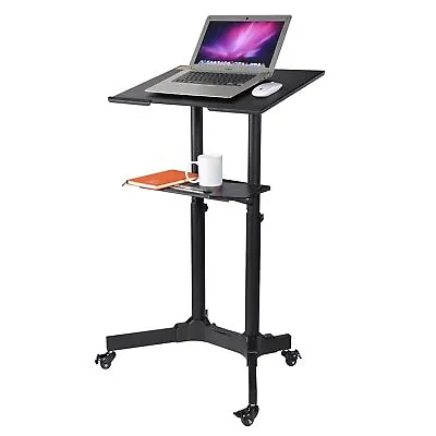 $87.89 • Buy Yescom Portable Rolling Podium Mobile Standing Laptop Desk Presentation Lectern