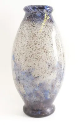 VASE Muller Freres Luneville  Art Glass  SIGNED Stunning Art Monumental 17 Inch • $1495