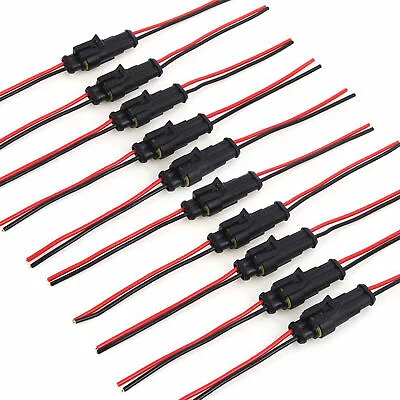 10Set 2 Pin Way Superseal Waterproof Electrical Terminal Wire Connector Plug Car • £5.69