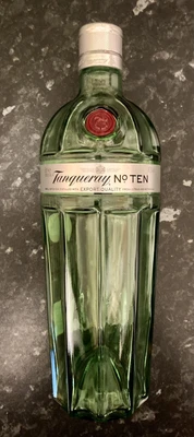 £6.49 • Buy Empty 1 X TANQUERAY No TEN Gin Bottle 1 Litre With Lid - UPCYCLE CRAFT RECYCLE