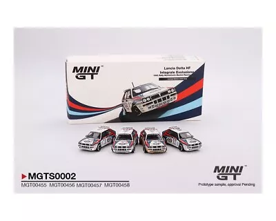 MINI GT 1:64 Lancia Delta HF EVO 1992 Rally MonteCarlo Martini Racing 4 Car Set • $59.99