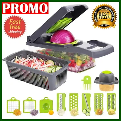£11.99 • Buy 15-in-1 Vegetable Chopper Mandoline Vegetable Cutter Slicer Food Chopper Kitchen