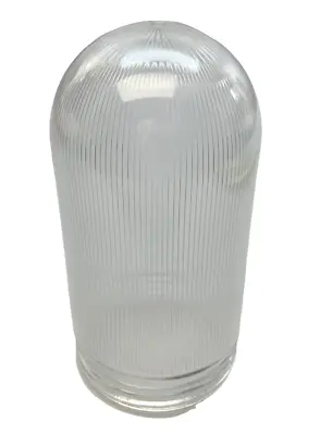 NEW Old Large Vintage Clear Embossed Explosion Proof Domed Light Cover Steampunk • $23.95