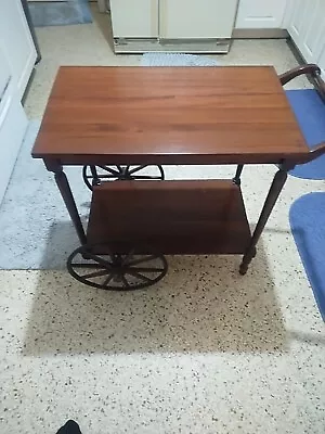 Antique Rolling Tea Cart Brown  • $150