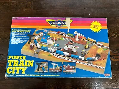 Very Rare Vintage GALOOB MICRO MACHINES Power Train City CIB 6476 USED CONDITION • $19.99