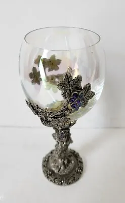 Fellowship Foundry Pewter Purple Crystals Vine Wine Glass  Goblet Fantasy 89 • $154.65