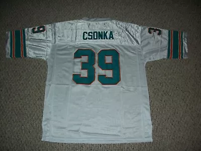 LARRY CSONKA Unsigned Custom Miami Sewn New Football Jersey Sze S-3XL Teal/White • $38.05