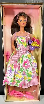 Avon 1996 Spring Petals Barbie Doll Second Series Brunette # 16872 See Descript • $15
