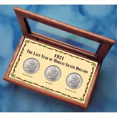 American Coin Treasures 4615 1921 Last Year Morgan Silver Dollar Complete Min... • $298.74