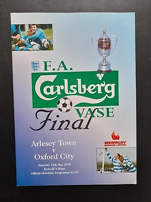 1995 Fa Vase Final Arlesey Town V Oxford City. • £5.99