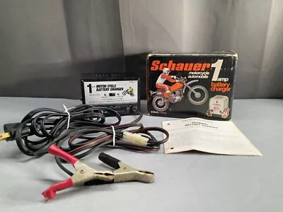 Vintage Schauer 1 Amp Battery Charger Model 11612 Motorcycle Mower Snowmobile  • $22