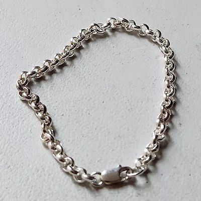 Sterling Silver Bracelet Marked 925 4.5 Grams 7  Long Very Nice  • $5.77