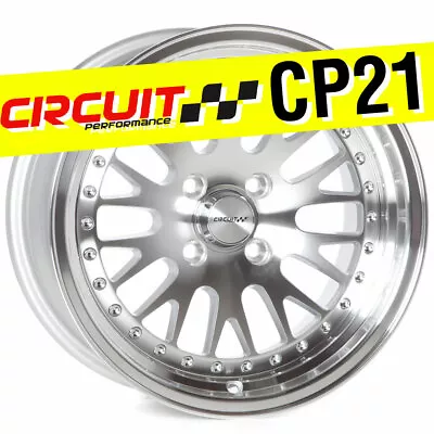 Circuit Performance CP21 15x8 4-100 +25 Silver Machined Wheels Rims Classic Mesh • $467.99