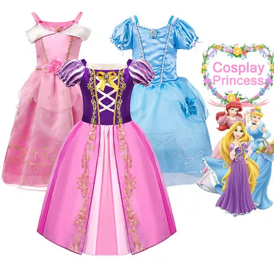 £6.99 • Buy Girls Fancy Dress Up Cosplay Birthday Party Costume Outfit Princess Cinderella