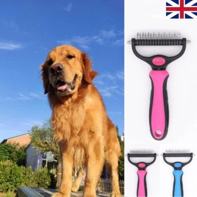 £5.99 • Buy Professional Dog Brush Undercoat Rake Deshedding Grooming Tool Dematting Comb