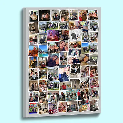 Personalised Collage Frame Random Scatter Style  Framed Canvas Print • £31.99