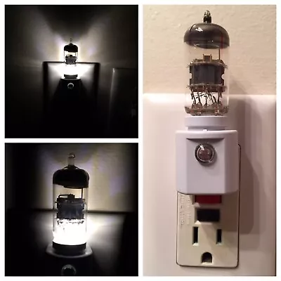 $29.95 • Buy 12AX7 Style Vacuum Tube White LED Night Light Ham Radio TV Guitar Amplifier