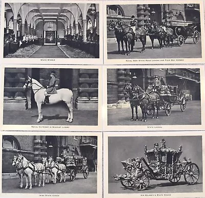 Vintage Photo Postcards Buckingham Palace Set Of 6 Monochrome 1949 • £4