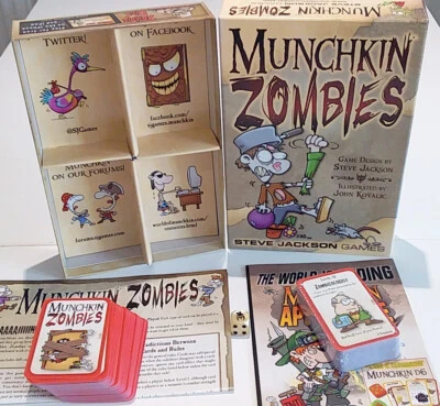 £14.95 • Buy Munchkin Zombies Fantasy Card Game Steve Jackson Games *VGC Part Sealed* PHOTOS