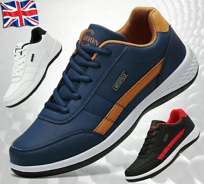 £19.74 • Buy Casual Shoes Mens Leather Lace Up Sneakers Walking Sports Shoes Trainers Size10