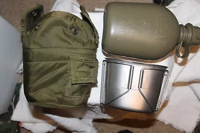 Us Gi Alice 1 Quart Canteen Canteen Cover / Pouch And Stainless-steel Cup • $24.50