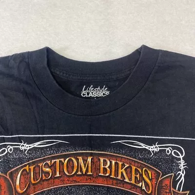 Custom Bikes America's Finest Graphic Tee Thrifted Vintage Style Size L • $14.99