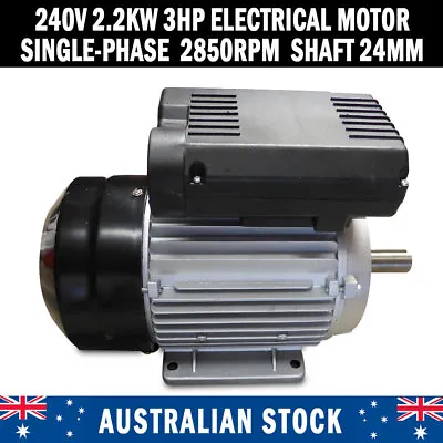 NEW Electrical Motor Single Phase 240v 2.2kw 3HP Shaft 24mm Air Compressor • $1450