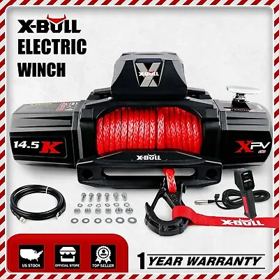 X-BULL 14500lb Electric Winch Synthetic Rope Trailer Truck 4WD SUV Off-Road • $399.90