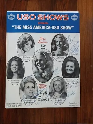 Miss America 1970 USO Show Autographed Flyer 5 Signatures Free Shipping • $15.99