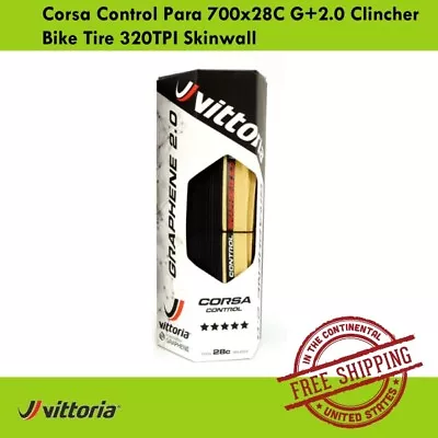 Vittoria Corsa Control Para 700x28C G+2.0 Clincher Bike Tire 320TPI Skinwall • $99.90