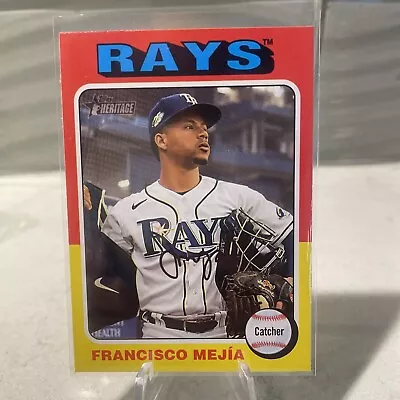 2024 Topps Heritage 40 Francisco Mejia Rays Short Print Baseball Card SP • $0.99