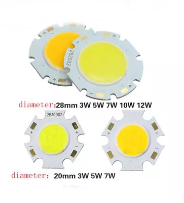 Wholesale 20mm/28mm 3W 5W 7W 10W 12W Round COB LED Strip Light Lamp Bulb Chip • $2.50