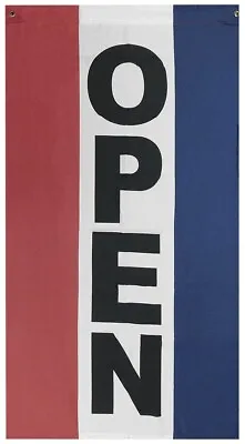 Open Red White Blue Vertical 100D Poly Nylon 2x3 2'x3' Flag Sleeve & Grommets • $11.88