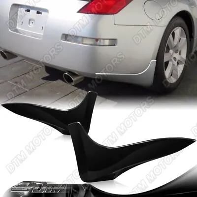 For 2003-2009 Nissan 350Z Z33 Black JDM Rear Bumper Lip Mud Guards Spats Aprons • $100.91