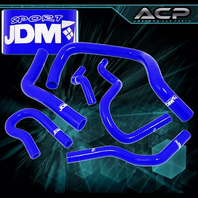 JDM Silicone Coolant Radiator Heater Hose Blue For Civic EK EG B16A B18C TypeR • $43.99