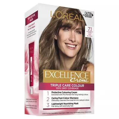 L'Oreal Excellence Creme 7.1 Dark Ash Blonde Hair Colour • £16.08