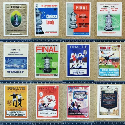 FA Cup Final Programme Cover Reproduction Single Football Cards - Various Choice • £2.25