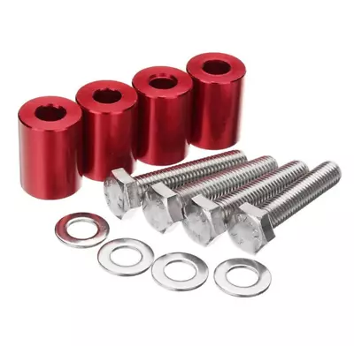 Red Racing 1  BILLET HOOD VENT SPACER RISER KITS TURBO / ENGINE/Car/MOTOR 8MM • $15.99