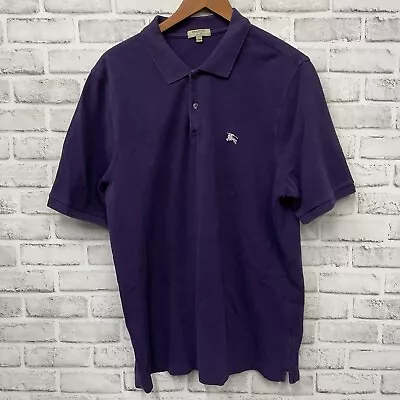 Burberry London Classic Fit Purple Polo Shirt Mens Size XXL • $29.99