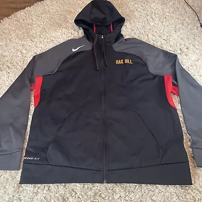 Nike Therma Fit Jacket Black Oak Hill Academy Basketball Carmelo 727985 Size XL • $89.99