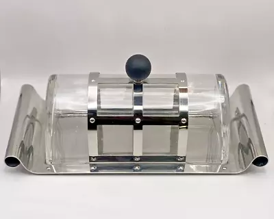 Alessi Stainless Steel Glass Covered Butter Keeper Dish By Michael Graves Design • $100