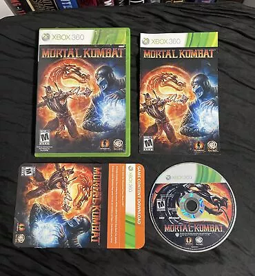 Mortal Kombat — Complete W/ Inserts! (Xbox 360 2011) CIB! MAILS FAST! • $18.90