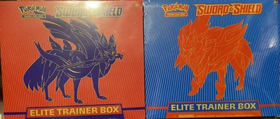 $132.20 • Buy Zamazenta Zacian Base Set Elite Trainer Box Sword And Shield ETB Lot Of 2/bonus