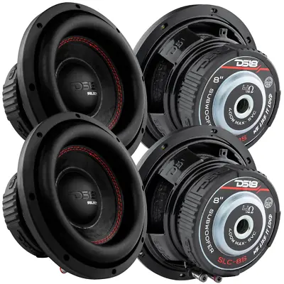 4x DS18 SLC-8S 8  Subwoofer With 2  Aluminum Voice Coil - 200 Watt Rms 4-ohm SVC • $256.49