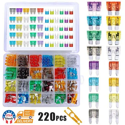 220Pcs Car Blade Fuse Assortment Assorted Truck Motorcycle FUSES Kit ATC ATO ATM • $12.99